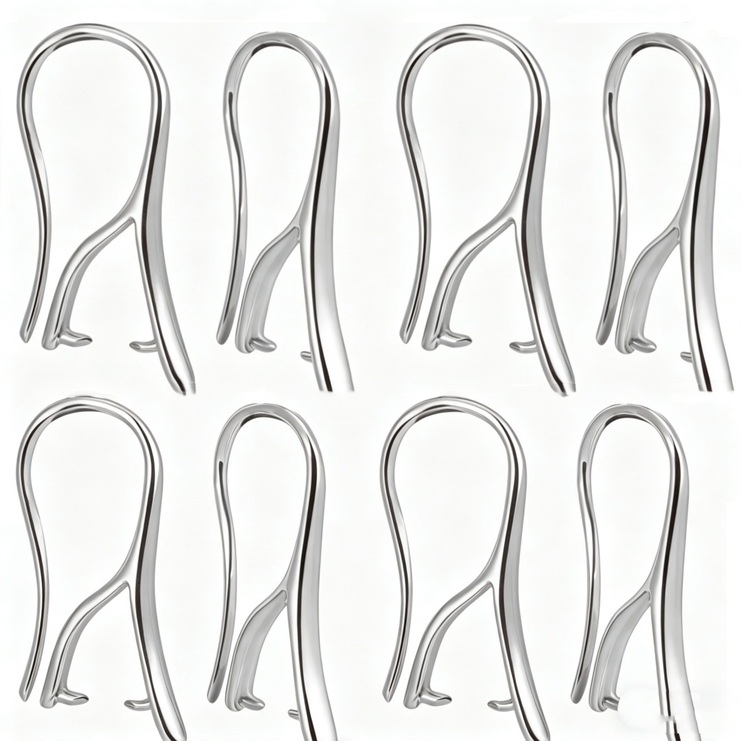 Jewelry Making Parts - 10/30Pcs White with Pinch Bails Golden