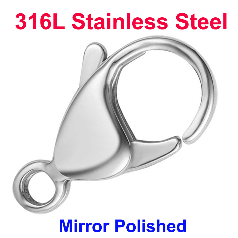 Jewelry Making Parts - 20/30/40 316L Stainless Steel Lobster Clasps