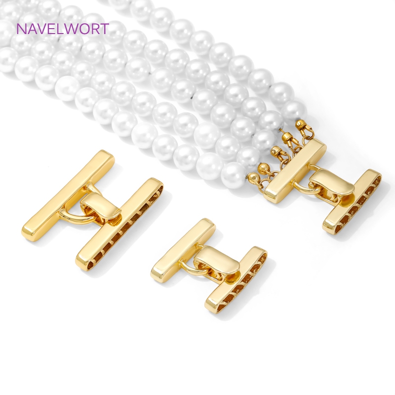 Jewelry Making Metal Supplies - Multi Strands Necklace Clasp 18K Gold