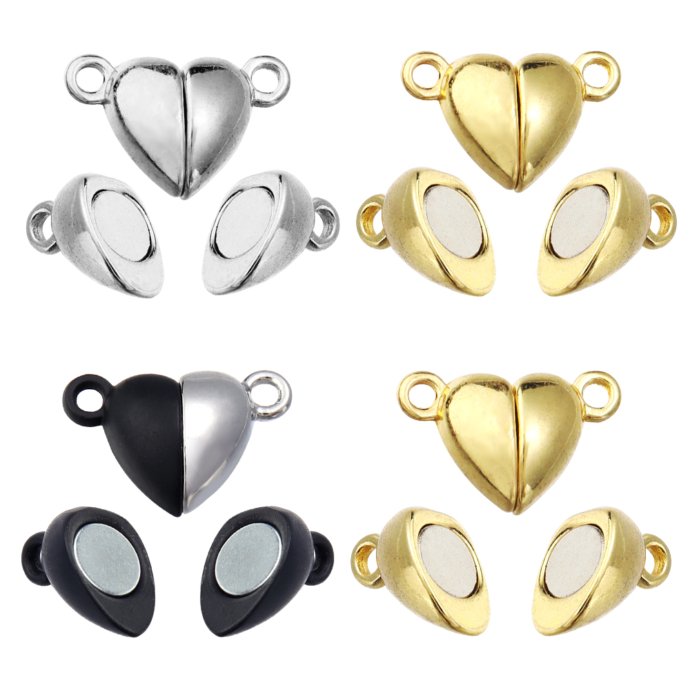Jewelry Making Parts - 5pcs/Lot Alloy Love Heart Shaped Magnetic