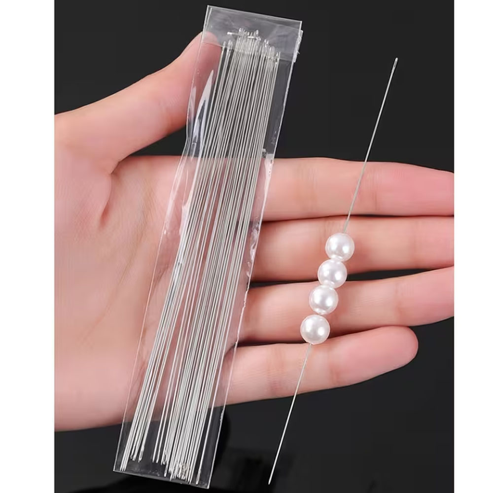 Jewelry Making Using Beads - 10/100pcs Beaded Needles with Tube, for