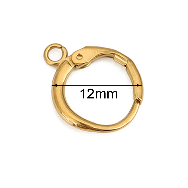 Jewelry Making Metal Supplies - 10pcs 12mm Hypoallergenic Earrings Hooks Clasps