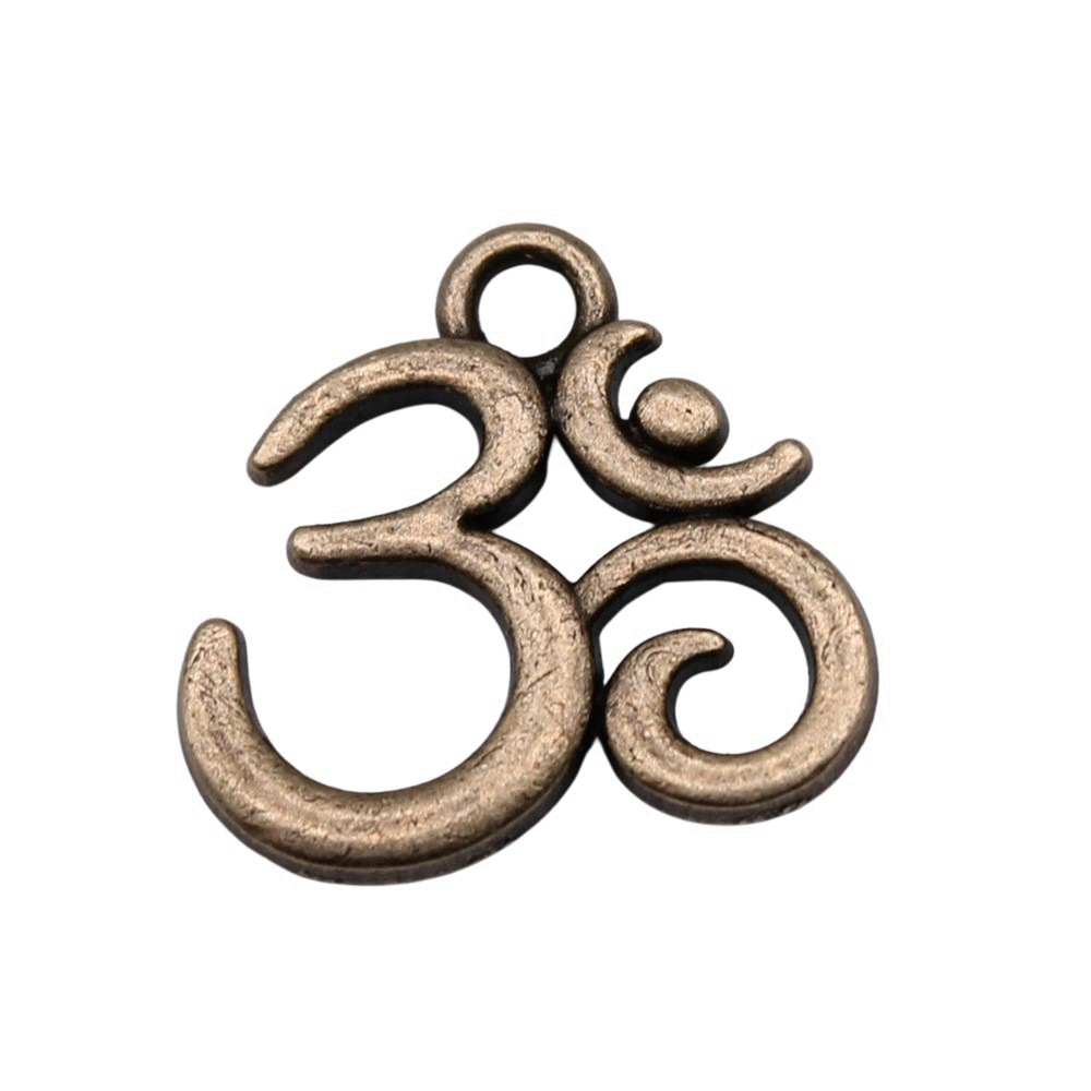 Jewelry Making The Well - Om Yoga Meditation Symbol Charm Pendant