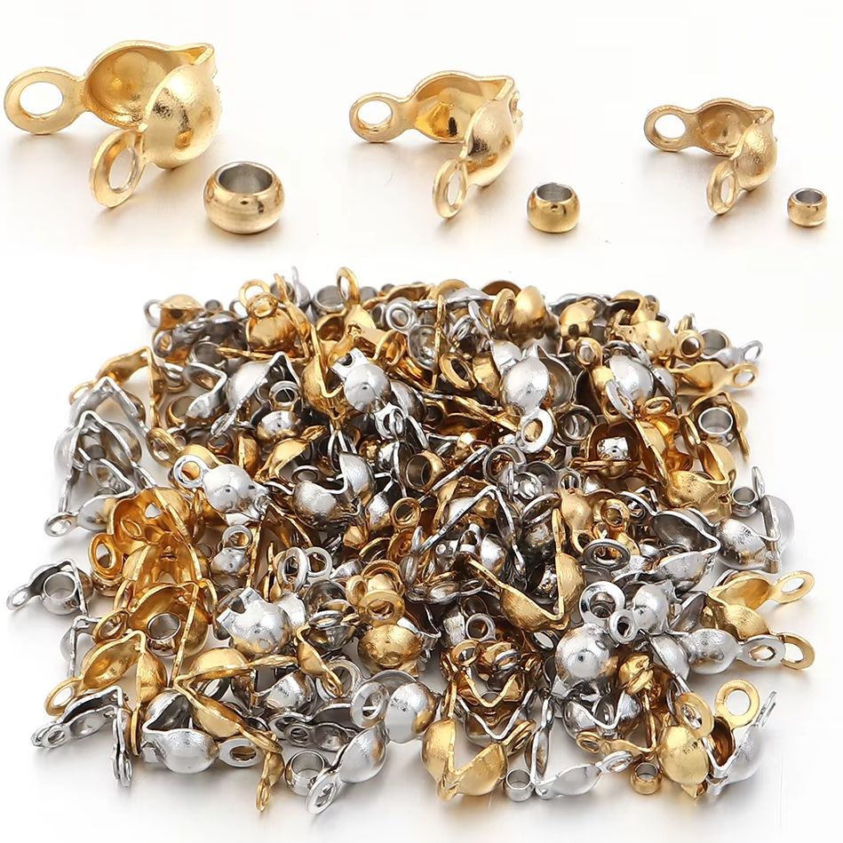 Jewelry Making With Beads - 40-200pcs Stainless Steel Connector Clasp Crimp