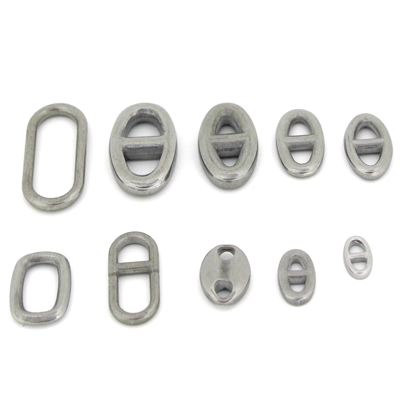Jewelry Making Metal Supplies - 10Pcs Stainless Steel Double Hole Oval