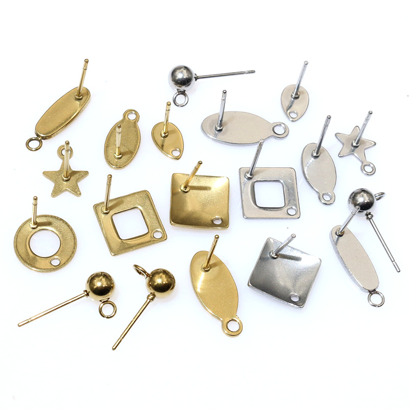 Jewelry Making Metal Supplies - 20pcs Stainless Steel Craft Earring Studs