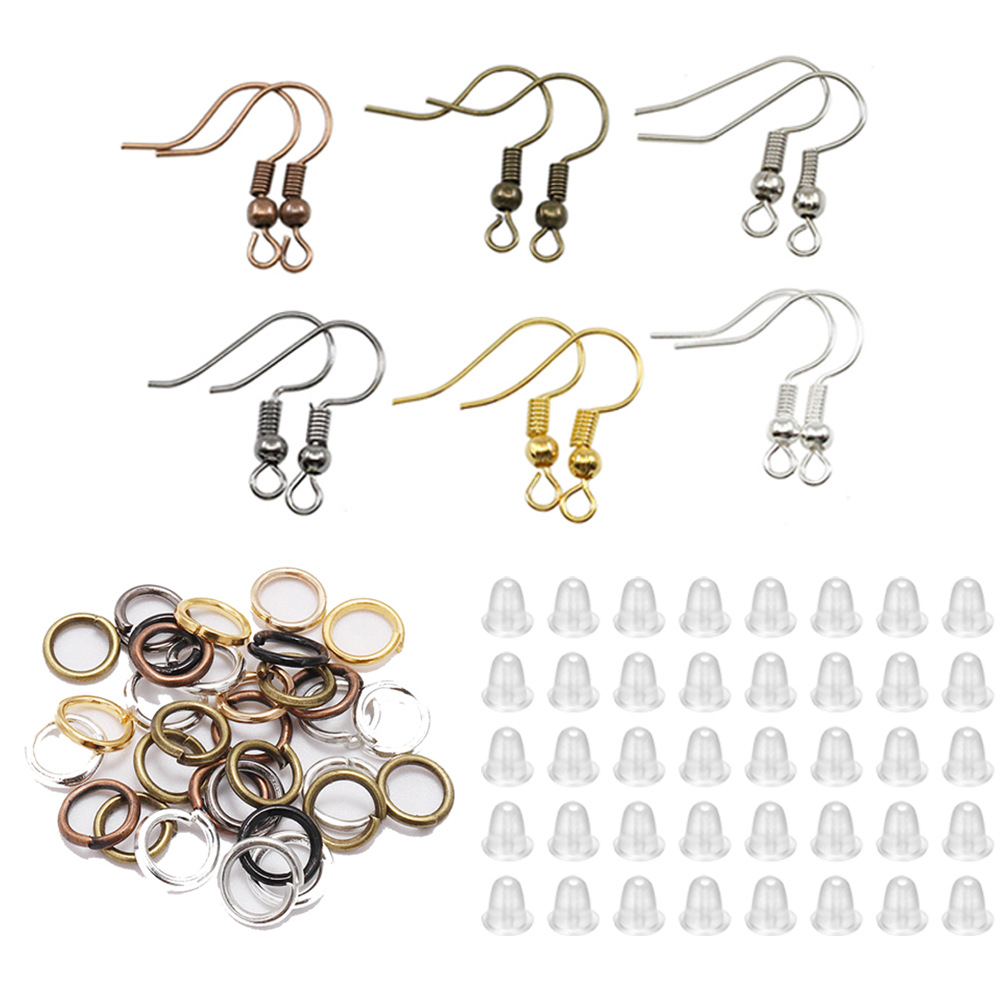 Jump Ring Assorted - 300pcs Hypoallergenic Earring Hook Kit Mix-color