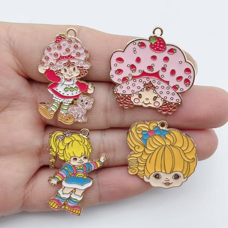 Jewelry Making Jewelry - 10pcs Cute Little Girl Enamel Metal
