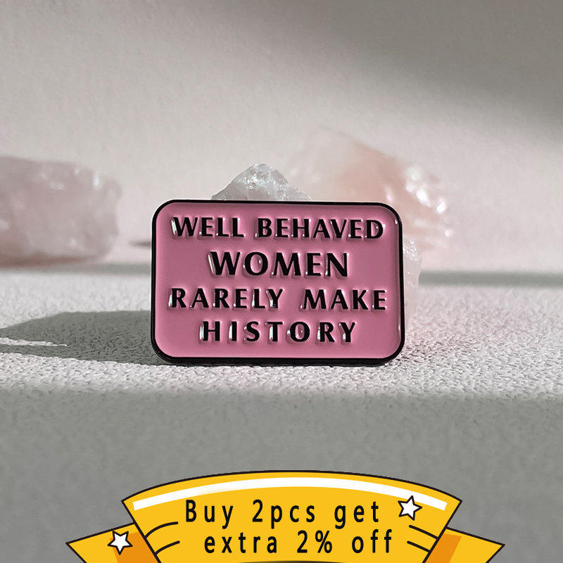 Feminist Pin Well Behaved Wome - Jewelry Making The Well ulasan dan harga