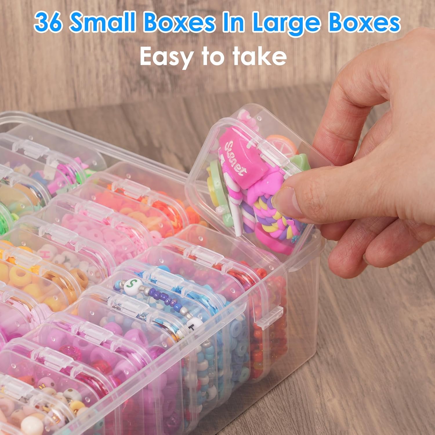 36/72/108 Grids Clear Plastic  - Jewelry Making Using Beads ulasan dan harga