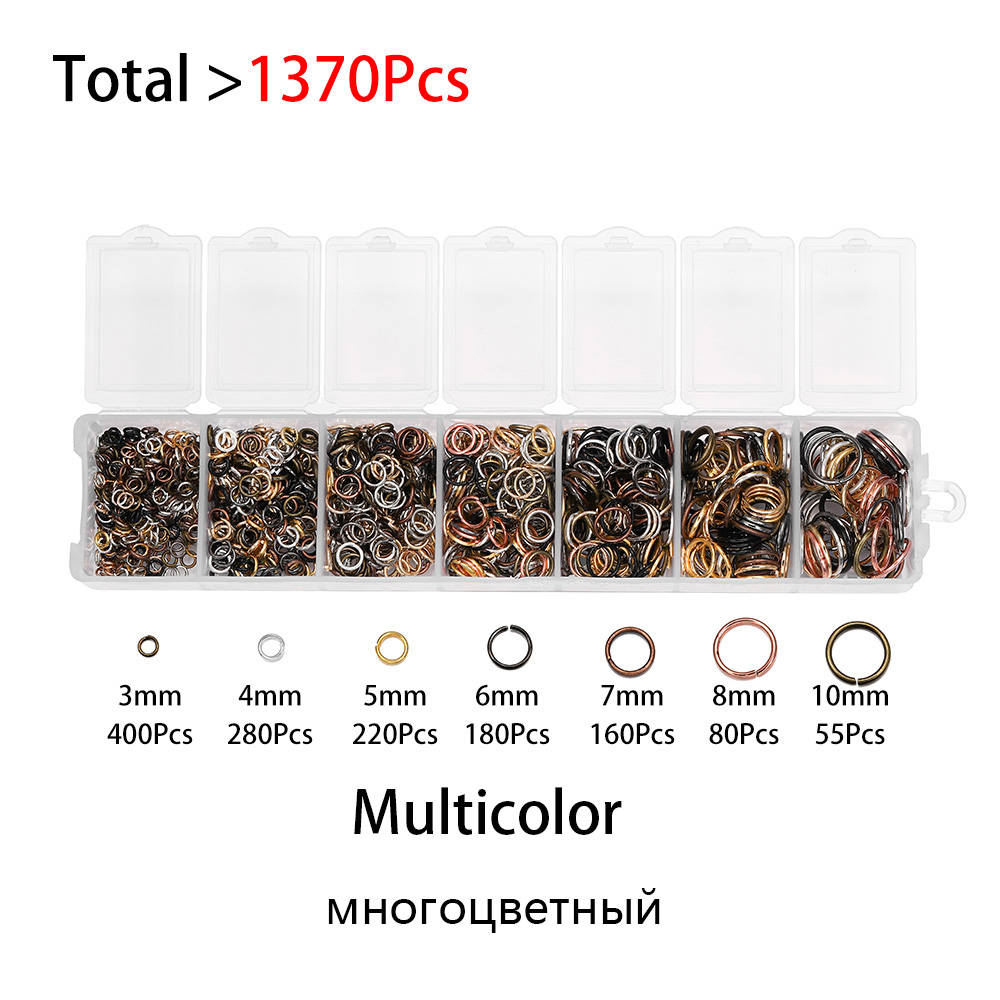1370Pcs Mixed Size Metal Open  - Jump Ring Assorted ulasan dan harga