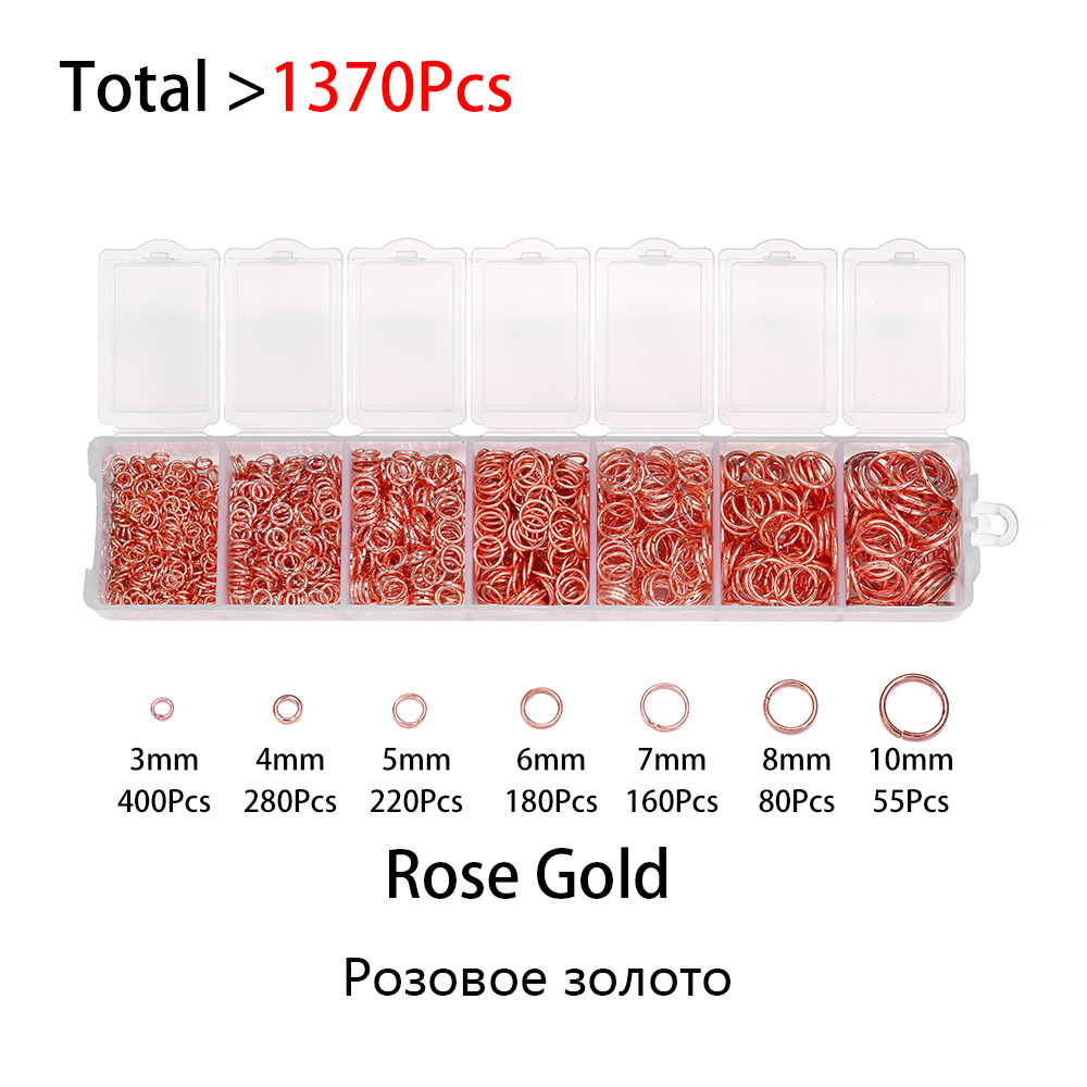 1370Pcs Mixed Size Metal Open  - Jump Ring Assorted ulasan dan harga
