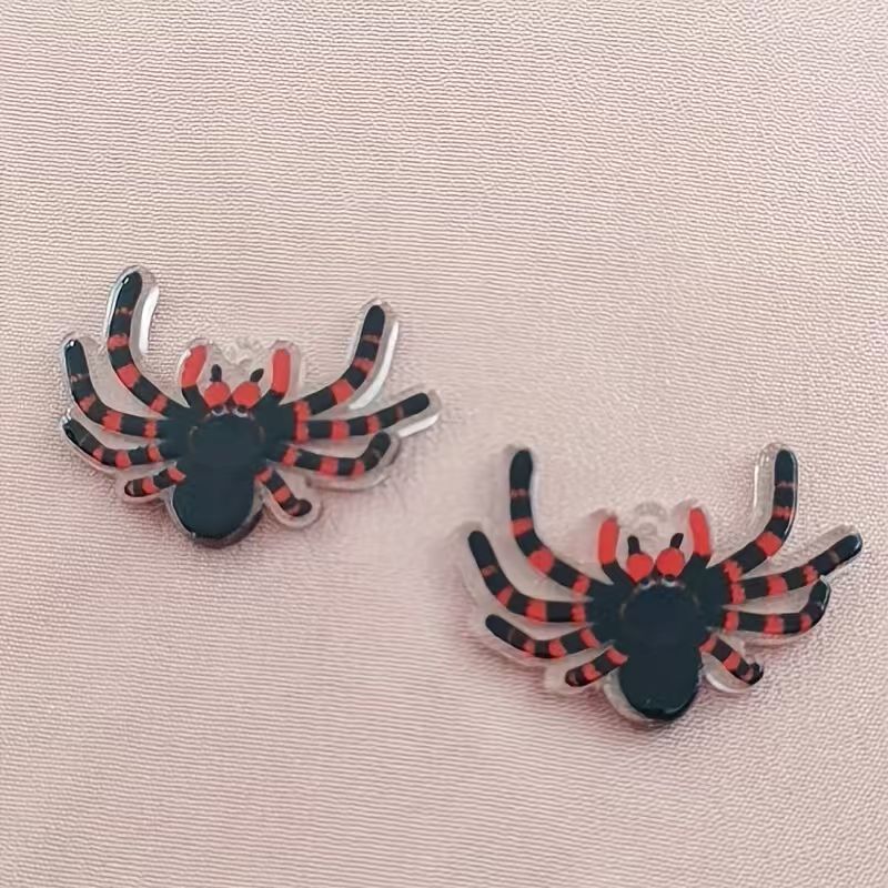 10pcs acrylic Halloween spider - Jewelry Making Jewelry ulasan dan harga