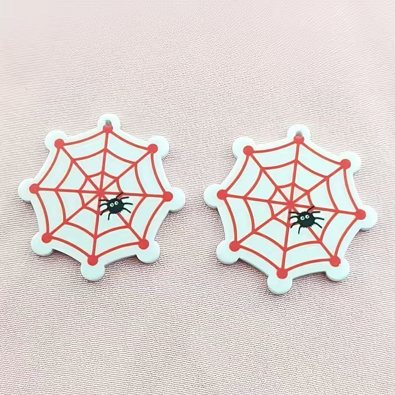 10pcs acrylic Halloween spider - Jewelry Making Jewelry ulasan dan harga