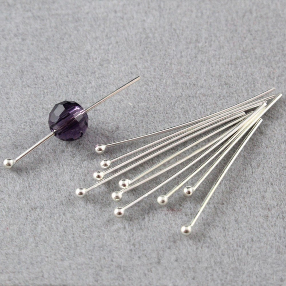 100pcs Round Ball Head Pins Fl - Jewelry Making Using Beads ulasan dan harga
