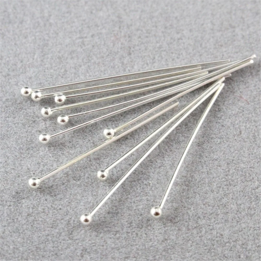 100pcs Round Ball Head Pins Fl - Jewelry Making Using Beads ulasan dan harga