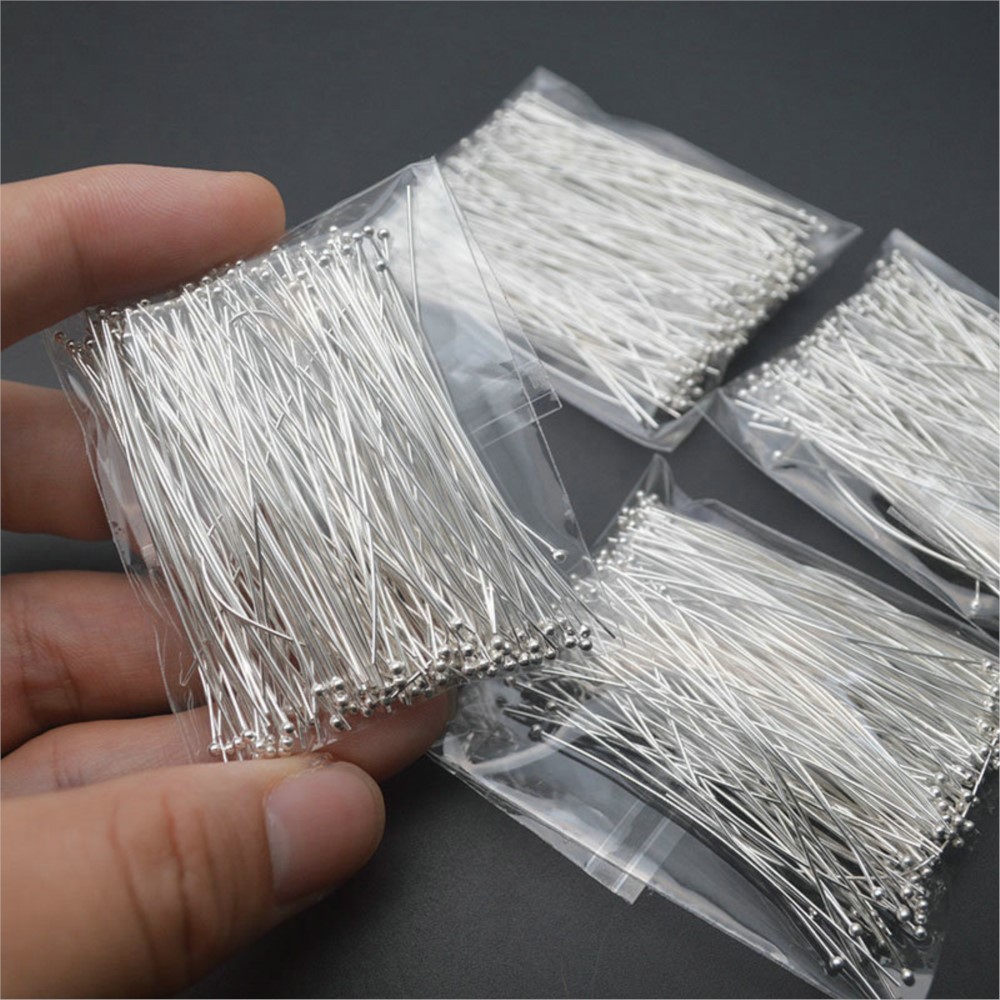 100pcs Round Ball Head Pins Fl - Jewelry Making Using Beads ulasan dan harga