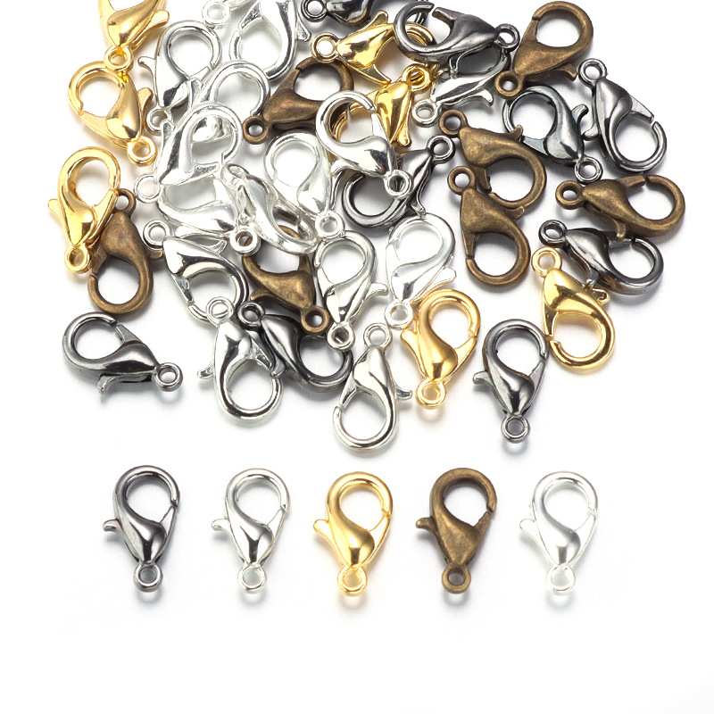 100pcs 9 12 14mm Zinc Alloy Lo - Jewelry Making Metal Supplies ulasan dan harga