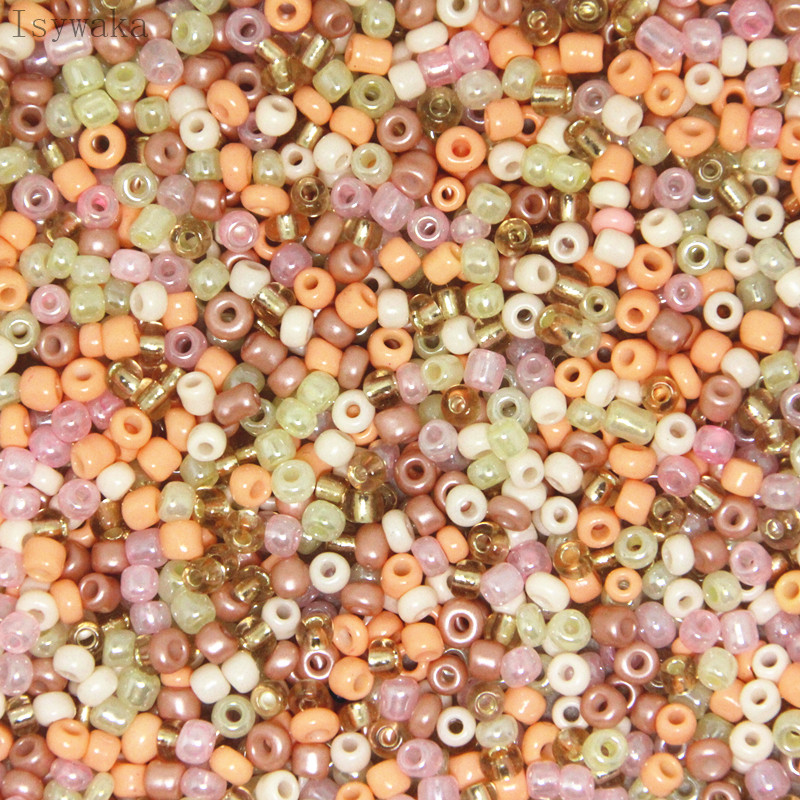 2mm 3mm 4mm Peach Multicolor C - Seed Bead Tube ulasan dan harga