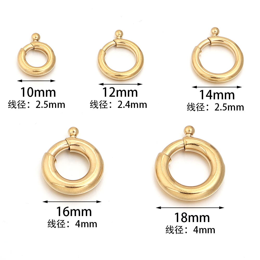 2pcs Stainless Steel Spring Cl - Jewelry Making Basics ulasan dan harga