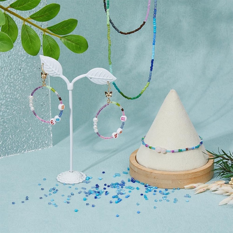 15000Pcs 15 Styles Blue Seed B - Seed Bead Tube ulasan dan harga