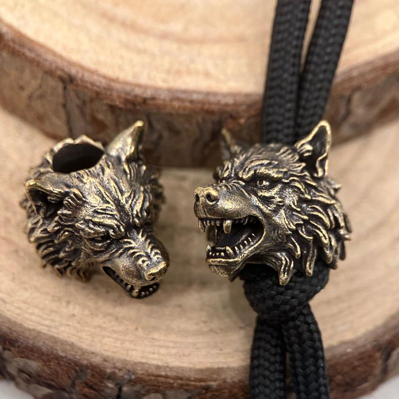 Vintage Brass Wolf Head Knight - Jewelry Making Using Beads ulasan dan harga