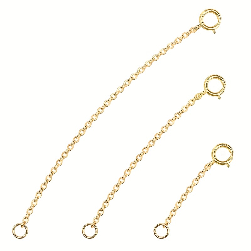 3Pcs Spring Clasp Extension Ch - Jewelry Making Metal Supplies ulasan dan harga