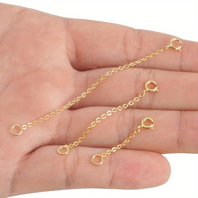 3Pcs Spring Clasp Extension Ch - Jewelry Making Metal Supplies ulasan dan harga