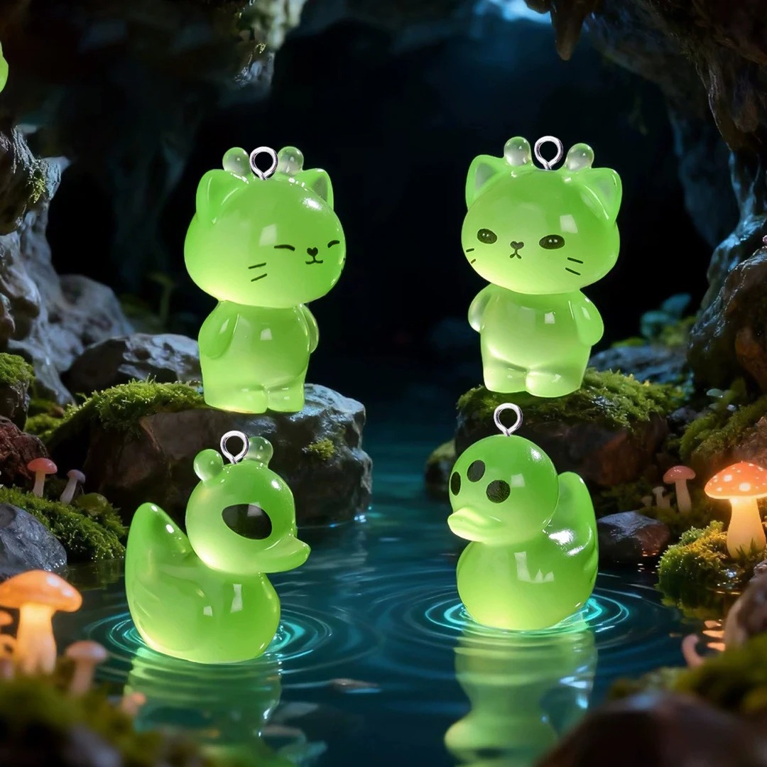 8Pcs Glow-in-the-Dark Vintage  - Jewelry Making Resin ulasan dan harga