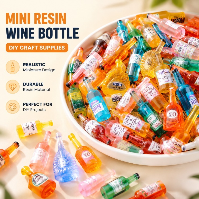 Miniature Simulated Wine Bottl - Jewelry Making Resin ulasan dan harga