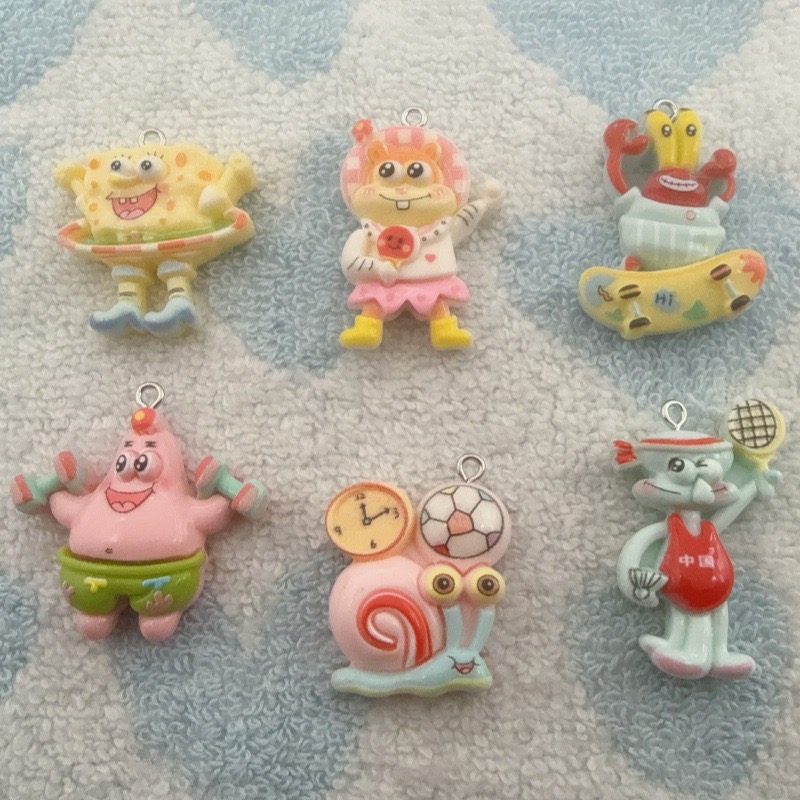 10pcs cartoon resin pendant, D - Jewelry Making Resin ulasan dan harga