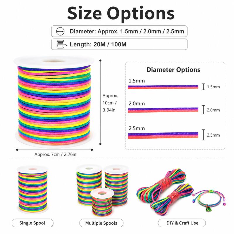 1.5~2.5MM 20/100m  colorful gr - Jewelry Making Using Beads ulasan dan harga