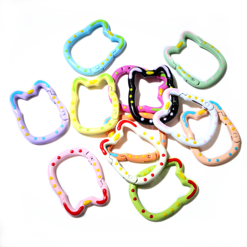 10pcs Random Colors Mix Heart  - Jump Ring Assorted ulasan dan harga