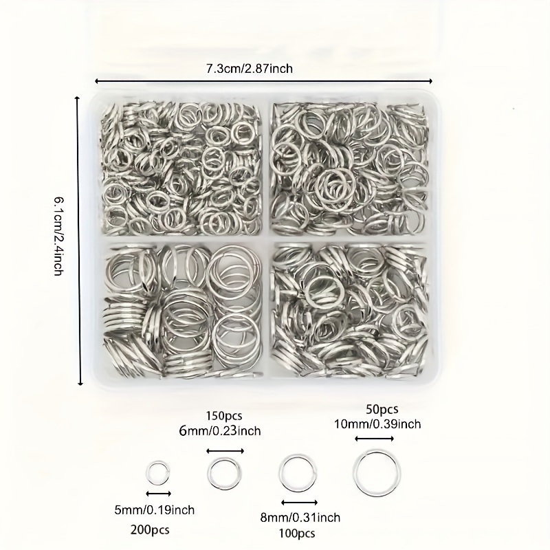 500Pcs Mixed Open Jump Rings S - Jump Ring Assorted ulasan dan harga