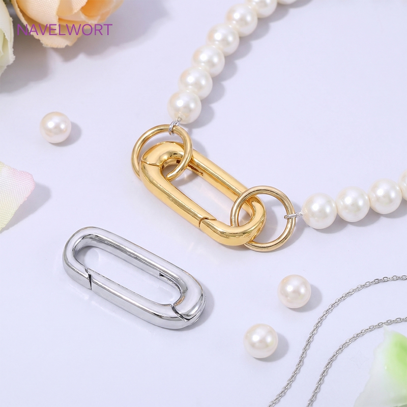 1/2/4Pcs 18K Gold Plated Oval  - Jewelry Making Parts ulasan dan harga