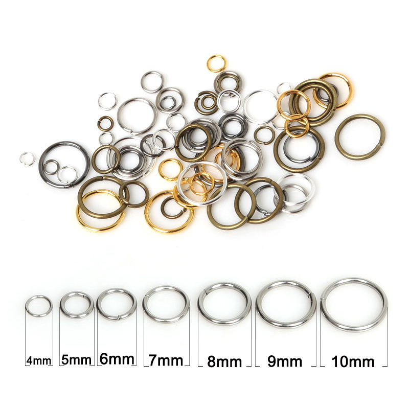 50-500Pcs 3-18mm Loop Key Spli - Jump Ring Assorted ulasan dan harga