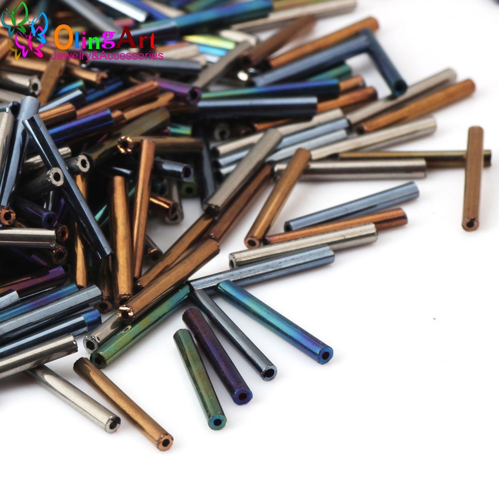 OlingArt Metallic Multicolor T - Seed Bead Tube ulasan dan harga