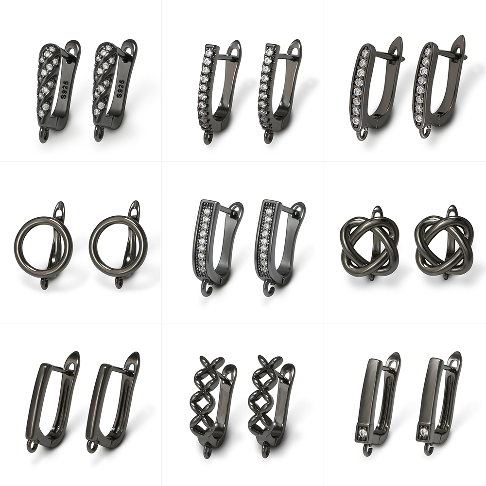 YANASI 1 Pair Gun Black  Brass - Jewelry Making Parts ulasan dan harga