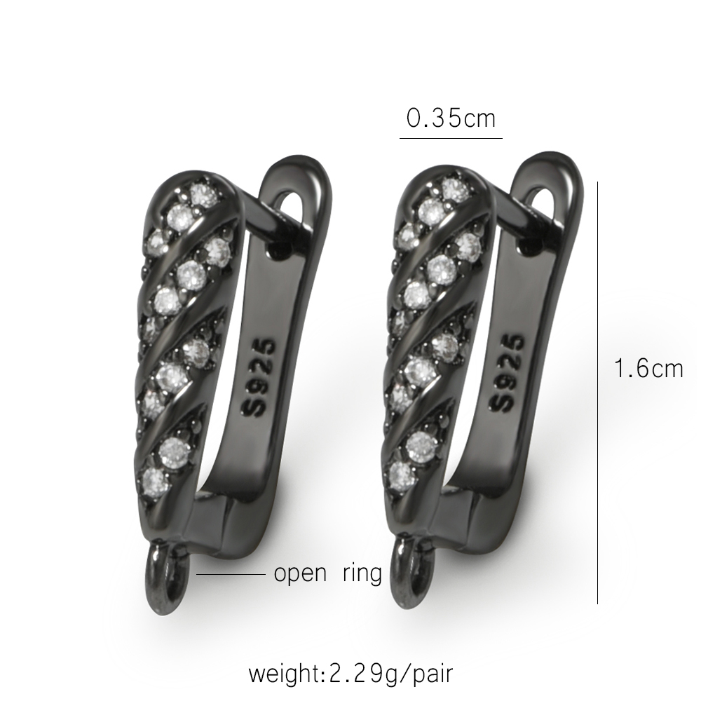 YANASI 1 Pair Gun Black  Brass - Jewelry Making Parts ulasan dan harga