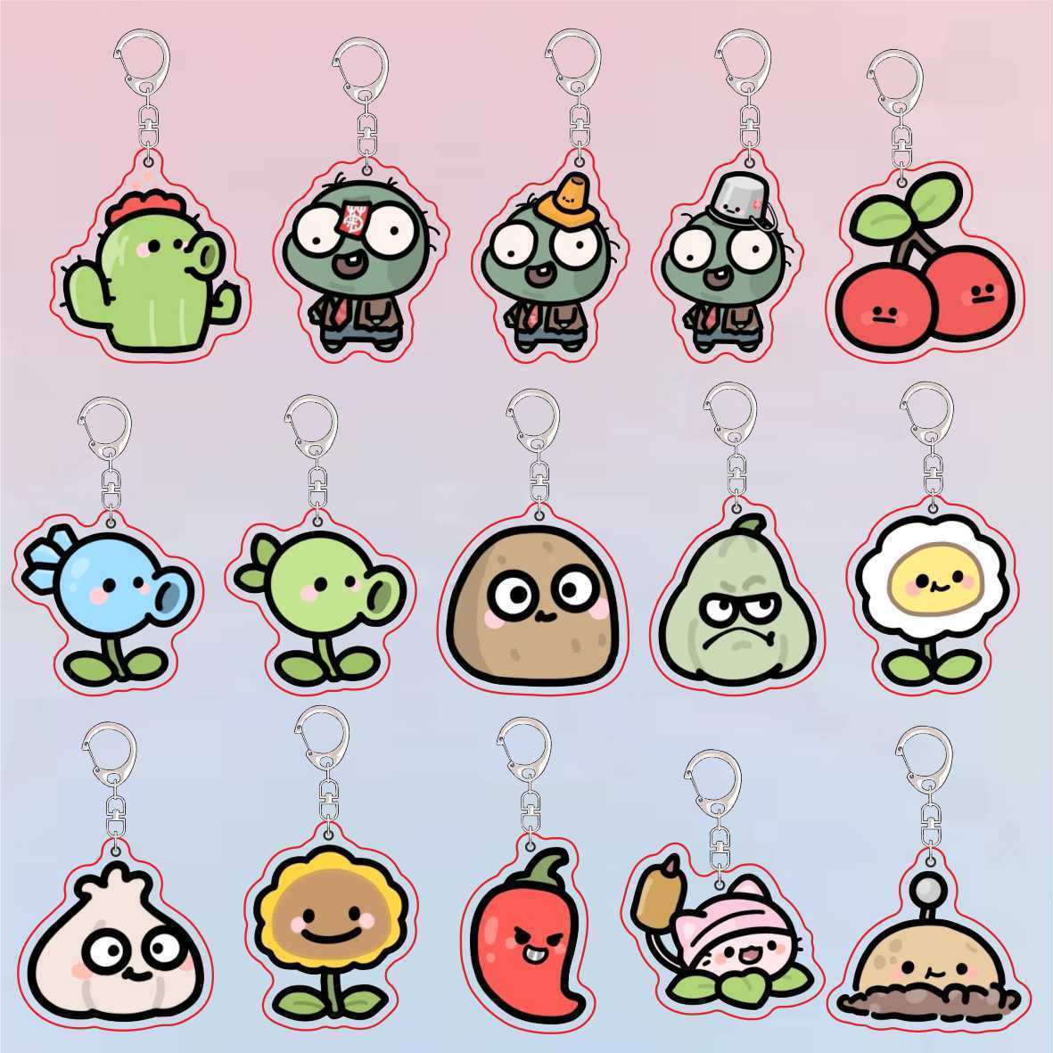 Plants Vs Zombies Acrylic Cute - Jewelry Making Resin ulasan dan harga