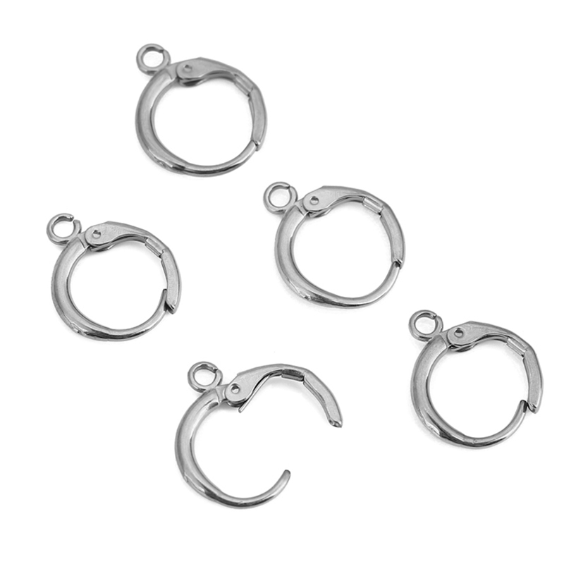 10pcs 12mm Hypoallergenic Earr - Jewelry Making Metal Supplies ulasan dan harga