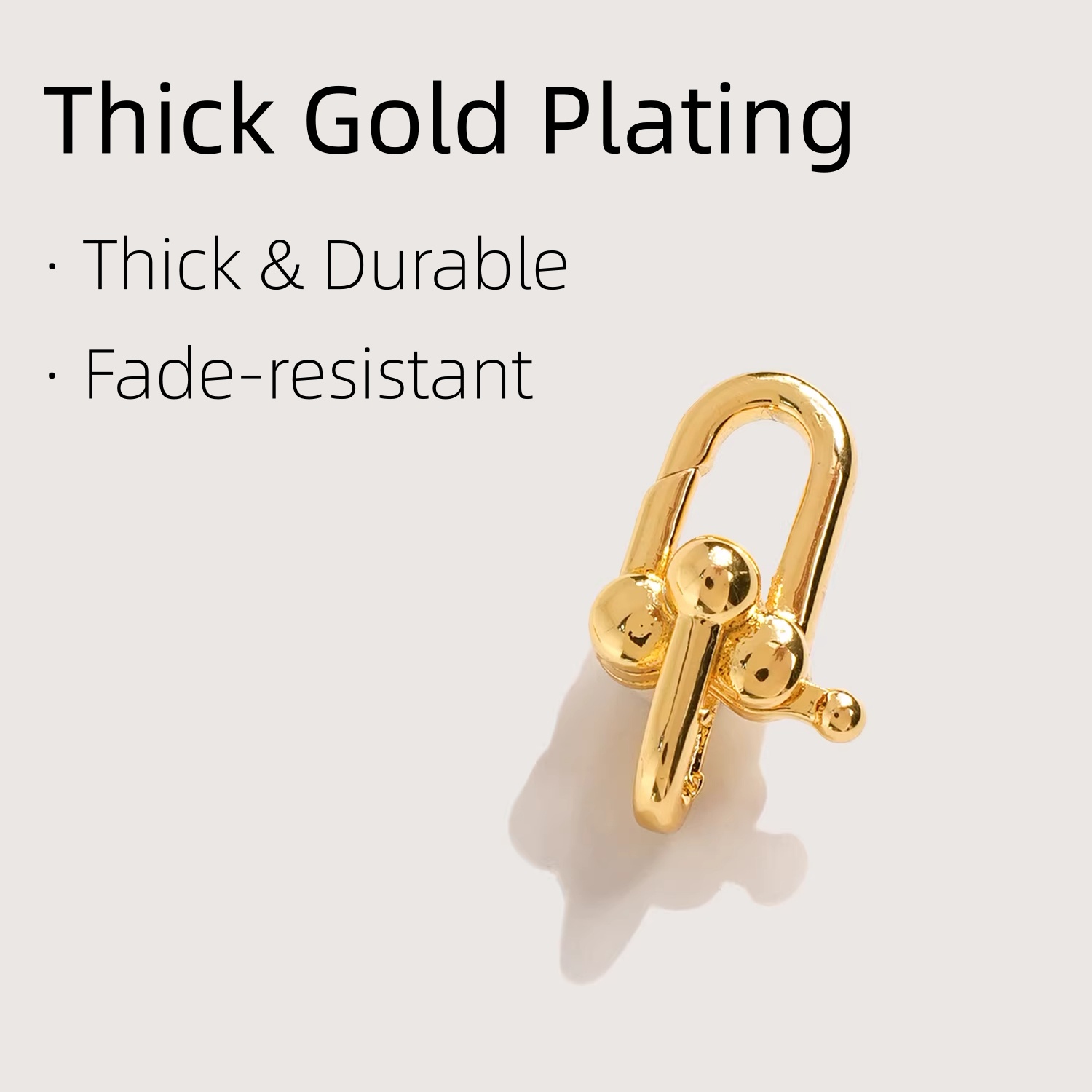 18K Gold Plated Press Clasp, D - Jewelry Making With Beads ulasan dan harga