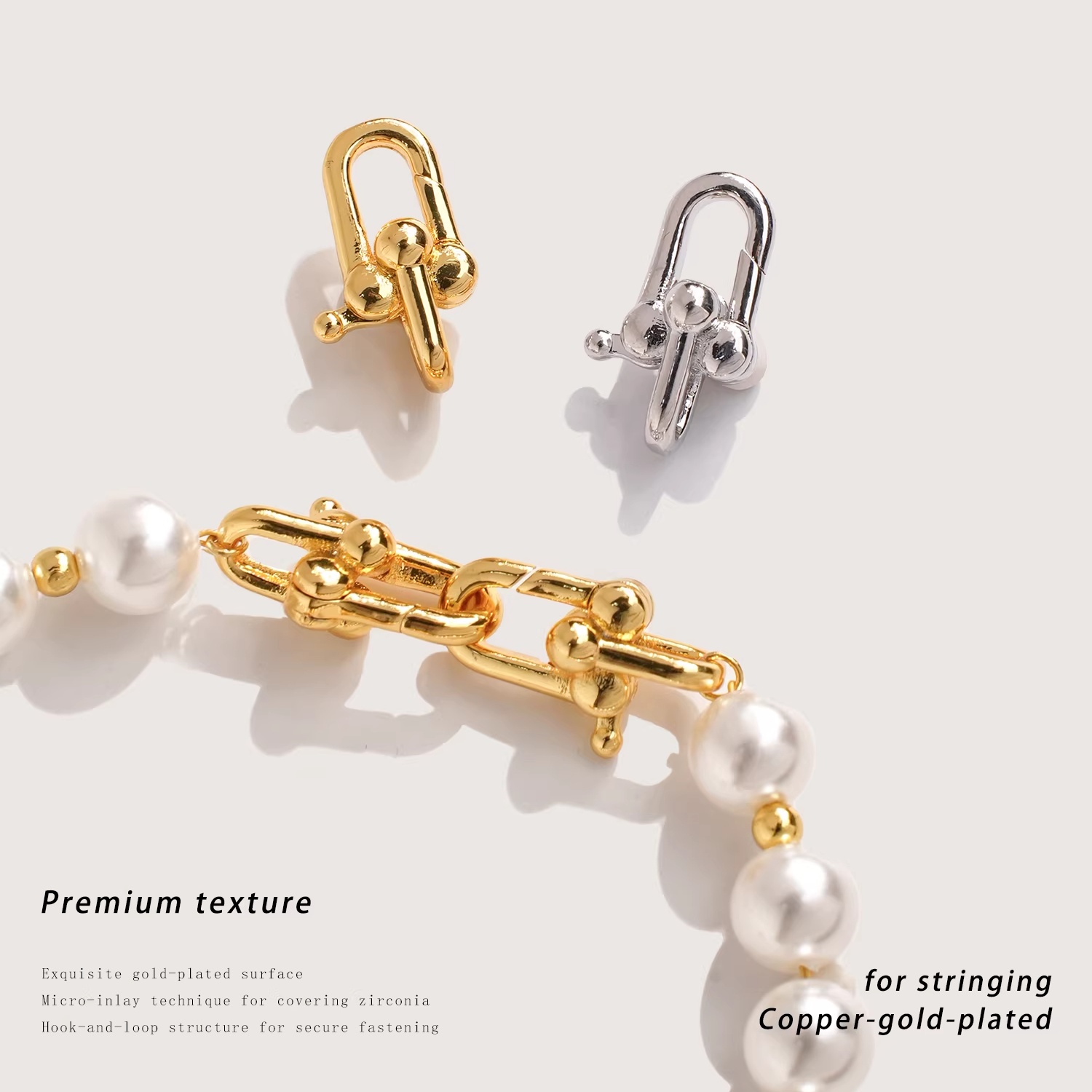 18K Gold Plated Press Clasp, D - Jewelry Making With Beads ulasan dan harga
