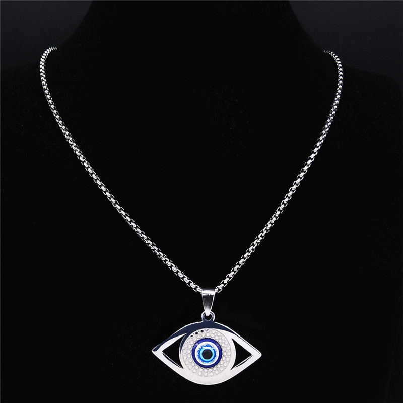 Islam Hamsa Evil Blue Eye Neck - Jewelry Making Jewelry ulasan dan harga