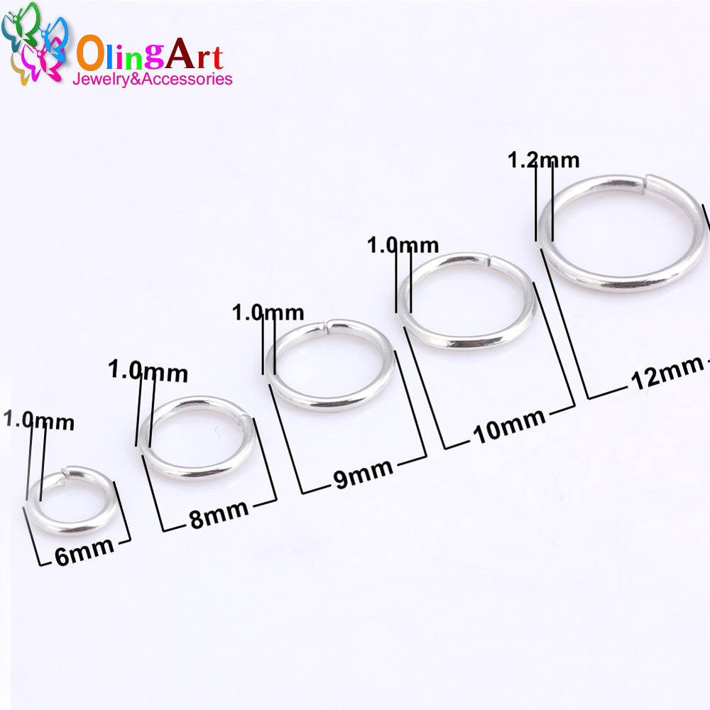 OlingArt Rhodium Plating Jump  - Jump Ring Assorted ulasan dan harga