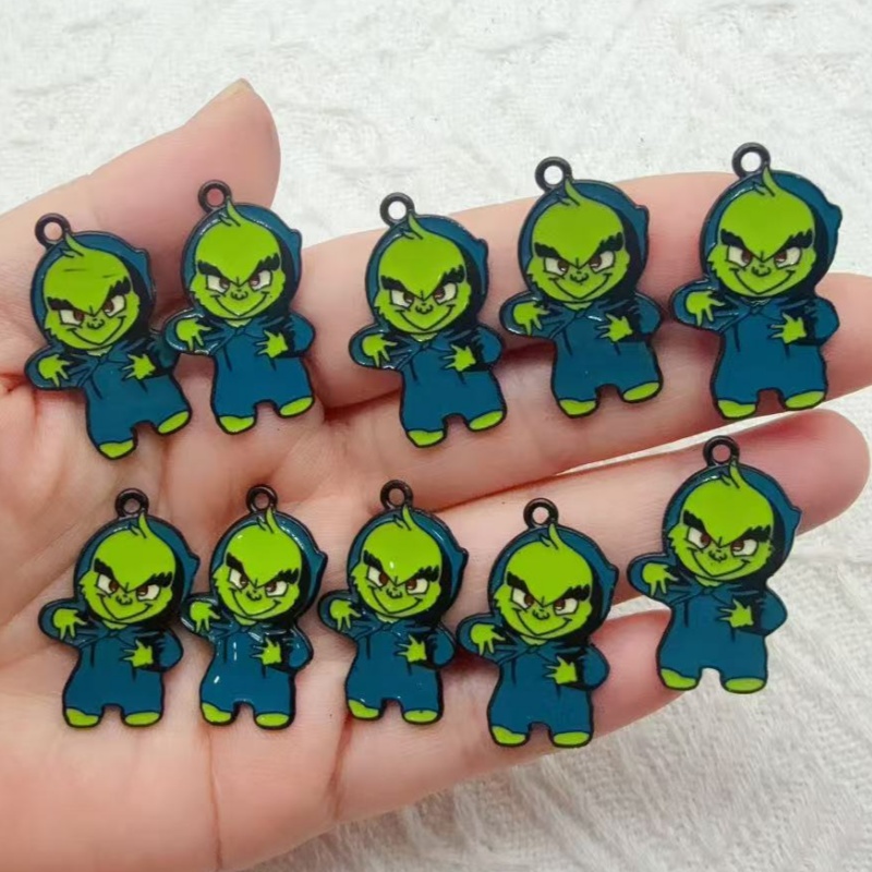 10pcs alloy drip oil cartoon C - Jewelry Making Jewelry ulasan dan harga