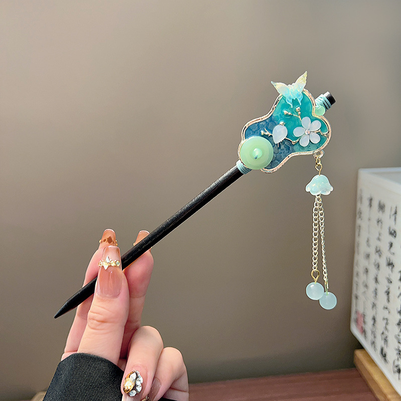 Classic Tassel Hair Stick Blac - Jewelry Making With Beads ulasan dan harga