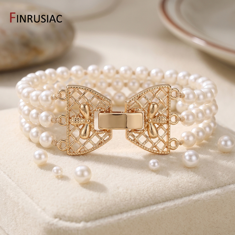 14K Gold Plated Brass 3-Row Pe - Jewelry Making With Beads ulasan dan harga