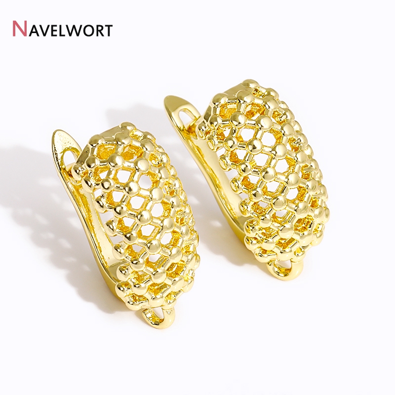 18K Gold Plated Brass  Hollow  - Jewelry Making Metal Supplies ulasan dan harga