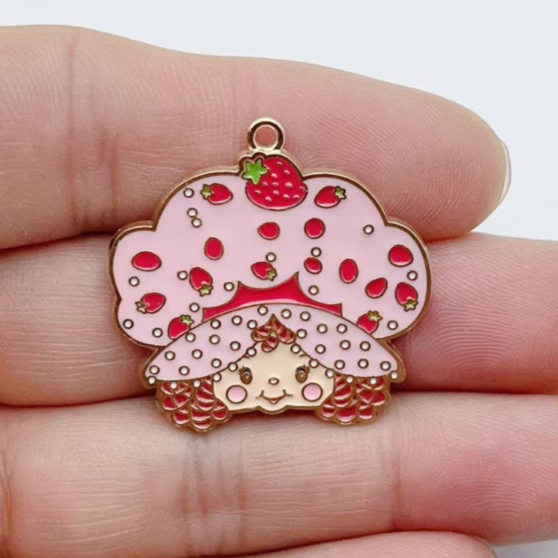 10pcs Cute Little Girl Enamel  - Jewelry Making Jewelry ulasan dan harga